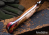 Lon Humphrey Knives: Viper - Forged 52100 - Backwoods Box Elder - Red Liners - LH24HI100