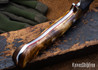 Lon Humphrey Knives: Viper - Forged 52100 - Backwoods Box Elder - Red Liners - LH24HI103
