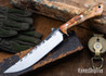 Lon Humphrey Knives: Viper - Forged 52100 - Backwoods Box Elder - Red Liners - LH24HI104