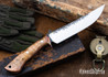 Lon Humphrey Knives: Viper - Forged 52100 - Backwoods Box Elder - Red Liners - LH24HI104