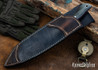 Lon Humphrey Knives: Viper - Forged 52100 - Backwoods Box Elder - Blue Liners - LH24HI111