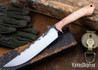 Lon Humphrey Knives: Viper - Forged 52100 - Backwoods Box Elder - Blue Liners - LH24HI114