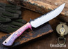 Lon Humphrey Knives: Viper - Forged 52100 - Backwoods Box Elder - Black Liners - LH24HI120