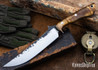 Lon Humphrey Knives: Viper - Forged 52100 - Backwoods Box Elder - Black Liners - LH24HI121