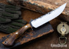 Lon Humphrey Knives: Viper - Forged 52100 - Backwoods Box Elder - Black Liners - LH24HI121