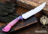 Lon Humphrey Knives: Viper - Forged 52100 - Backwoods Box Elder - Black Liners - LH24HI124