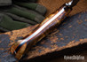 Lon Humphrey Knives: Viper - Forged 52100 - Backwoods Box Elder - Orange Liners - LH24HI126
