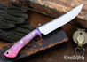 Lon Humphrey Knives: Viper - Forged 52100 - Backwoods Box Elder - Orange Liners - LH24HI128