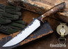 Lon Humphrey Knives: Viper - Forged 52100 - Backwoods Box Elder - Orange Liners - LH24HI129