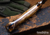 Lon Humphrey Knives: Viper - Forged 52100 - Backwoods Box Elder - Orange Liners - LH24HI132