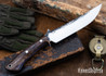 Lon Humphrey Knives: Viper - Forged 52100 - Tasmanian Blackwood - Blue Liners - LH24HI137