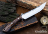 Lon Humphrey Knives: Viper - Forged 52100 - Tasmanian Blackwood - Blue Liners - LH24HI138