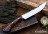 Lon Humphrey Knives: Viper - Forged 52100 - Desert Ironwood - Red Liners - LH24HI162