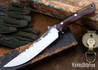 Lon Humphrey Knives: Viper - Forged 52100 - Desert Ironwood - Orange Liners - LH24HI180