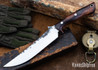 Lon Humphrey Knives: Viper - Forged 52100 - Desert Ironwood - Orange Liners - LH24HI185