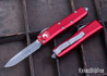 Microtech: UTX-85 - Auto OTF - Single Edge - Apocalyptic STD Blade - Red Aluminum Handle - 231-1OAPRD