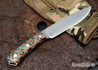 Bark River Knives: Fox River II LT - CPM 3V - Red Cholla Cactus with Turquoise #1