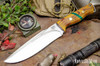 Bark River Knives: Bravo Strike Force II - CPM 3V - Osage Orange - Malachite Spacer - Green Liners - Brass Pins