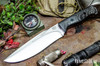 Bark River Knives: Bravo Strike Force II - CPM 3V - Black Carbon Fiber - Cherry Red Liners - Black Pins