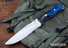 Bark River Knives: Bravo Strike Force II - CPM 3V - Arctic Dragon Scale - White Liners - Mosaic Pins