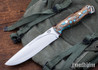 Bark River Knives: Bravo Strike Force II - CPM 3V - Red Cholla Cactus with Turquoise #1