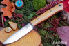 Bark River Knives: Little Creek II - CPM MagnaCut - Antique Bone Linen Micarta - Cherry Red Liners - Mosaic Pins