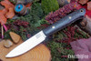 Bark River Knives: Little Creek II - CPM MagnaCut - Black Carbon Fiber - White Liners - Brass Pins