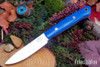 Bark River Knives: Little Creek II - CPM MagnaCut - Blue Glow G-10 - White Liners
