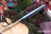 Bark River Knives: Little Creek II - CPM MagnaCut - Emerald Pinecone - Sea Blue Liners - Natural Pins