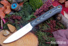 Bark River Knives: Little Creek II - CPM MagnaCut - Gray & Black Suretouch - Forest Green Liner - Hollow Brass Pins- Matte