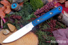 Bark River Knives: Little Creek II - CPM MagnaCut - Blue & Black Suretouch - Matte - Mosaic Pins