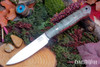 Bark River Knives: Little Creek II - CPM MagnaCut - Green & Red Tigertail Maple Burl - Mosaic Pins