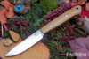 Bark River Knives: Little Creek II - CPM MagnaCut - Natural Canvas Micarta - Black Liners - Mosaic Pins