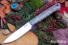 Bark River Knives: Little Creek II - CPM MagnaCut - Red & Teal Maple Burl - Mosaic Pins