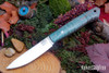 Bark River Knives: Little Creek II - CPM MagnaCut - Teal Tigertail Maple Burl #3