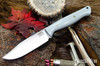 Bark River Knives: Gunny Sidekick - CPM MagnaCut - Battleship Gray G-10 - Blue Liners - Mosaic Pins