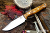 Bark River Knives: Gunny Sidekick - CPM MagnaCut - Dark Birdseye Maple - Black Liners - Brass Pins #1