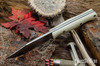 Bark River Knives: Gunny Sidekick - CPM MagnaCut - Ivory Micarta - Black Liners - Mosaic Pins
