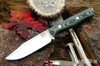 Bark River Knives: Gunny Sidekick - CPM MagnaCut - Green & Black Suretouch - Matte - Toxic Green Liners