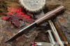 Bark River Knives: Gunny Sidekick - CPM MagnaCut - Walnut Burl - Cherry Red Liners - Mosaic Pins