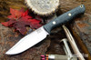 Bark River Knives: Gunny Sidekick - CPM MagnaCut - Black Canvas Micarta - Brass Pins - Matte