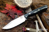 Bark River Knives: Gunny Sidekick - CPM MagnaCut - Black Canvas Micarta - Mosaic Pins
