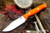 Bark River Knives: Gunny Sidekick - CPM MagnaCut - Blaze Orange G-10 - Brass Pins - Matte