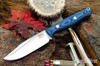 Bark River Knives: Gunny Sidekick - CPM MagnaCut - Blue & Black Suretouch - Matte
