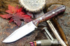 Bark River Knives: Gunny Sidekick - CPM MagnaCut - Dark Red & Gold Maple Burl