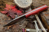 Bark River Knives: Gunny Sidekick - CPM MagnaCut - Firedog Canvas Micarta - Red Liners - Mosaic Pins