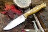 Bark River Knives: Gunny Sidekick - CPM MagnaCut - Natural Canvas Micarta - Brass Pins