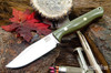 Bark River Knives: Gunny Sidekick - CPM MagnaCut - Ranger Green G-10 - Orange Liners - Brass Pins