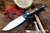 Bark River Knives: Gunny Sidekick - CPM MagnaCut - Blue Pinecone - Toxic Liner