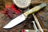 Bark River Knives: Gunny Sidekick - CPM MagnaCut - Green & Gold Maple Burl